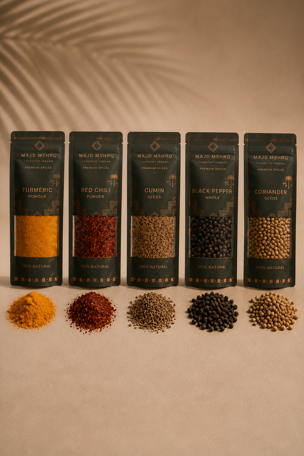 MAJD MSHRQ Spices packaging