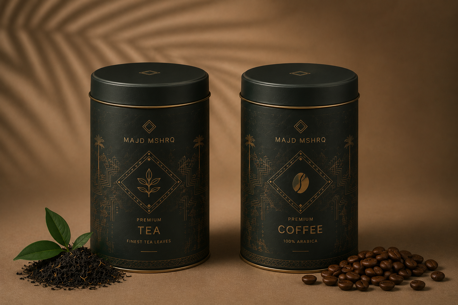 MAJD MSHRQ Tea & Coffee packaging